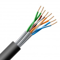 kábel U/FTP OPTRO-NET Cat.6A PE tienený EXTERIER čierny (500m)